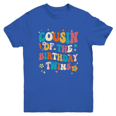 Cousin Of The Birthday Twins Boys Girls Party Retro Bday Youth Shirt | siriusteestore