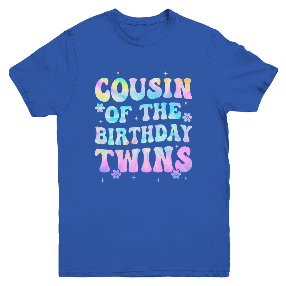 Cousin Of The Birthday Twins Girls Kids Party Retro Bday Youth Shirt | siriusteestore