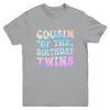Cousin Of The Birthday Twins Girls Kids Party Retro Bday Youth Shirt | siriusteestore
