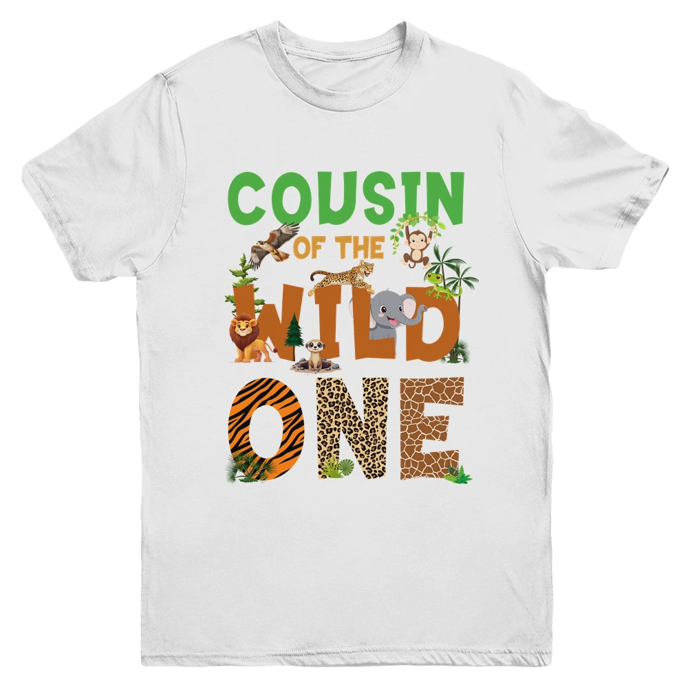 Cousin Of The Birthday Wild One Safari Birthday Boy Family Youth Shirt | siriusteestore