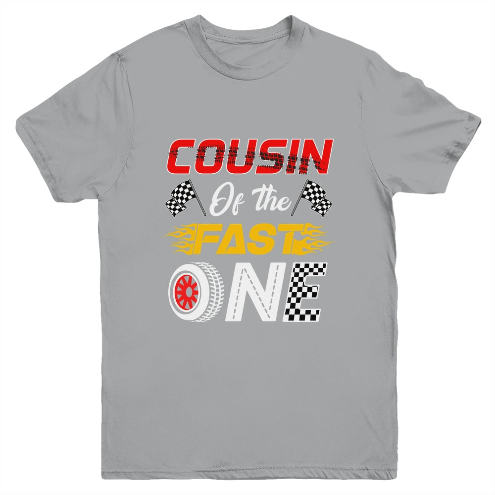 Cousin Of The Fast One 1st Birthday Race Car Family Youth Shirt | siriusteestore