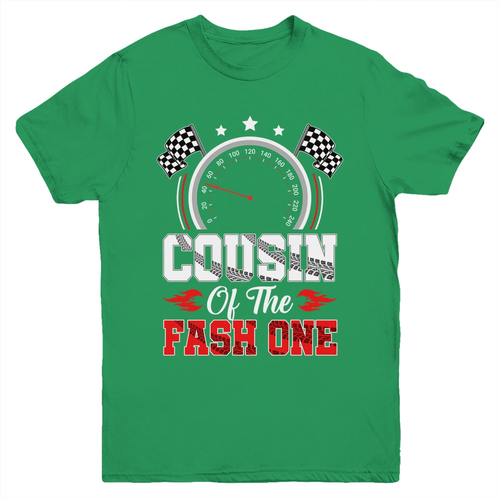 Cousin Of The Fast One 1st Birthday Racing Car Family Youth Shirt | siriusteestore