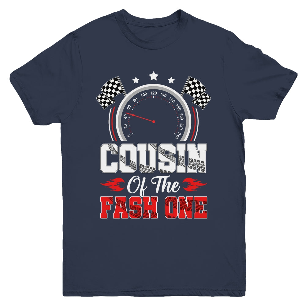 Cousin Of The Fast One 1st Birthday Racing Car Family Youth Shirt | siriusteestore