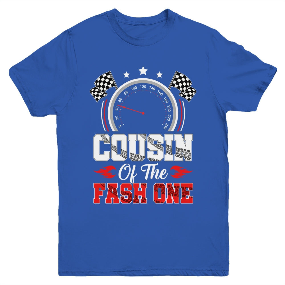 Cousin Of The Fast One 1st Birthday Racing Car Family Youth Shirt | siriusteestore