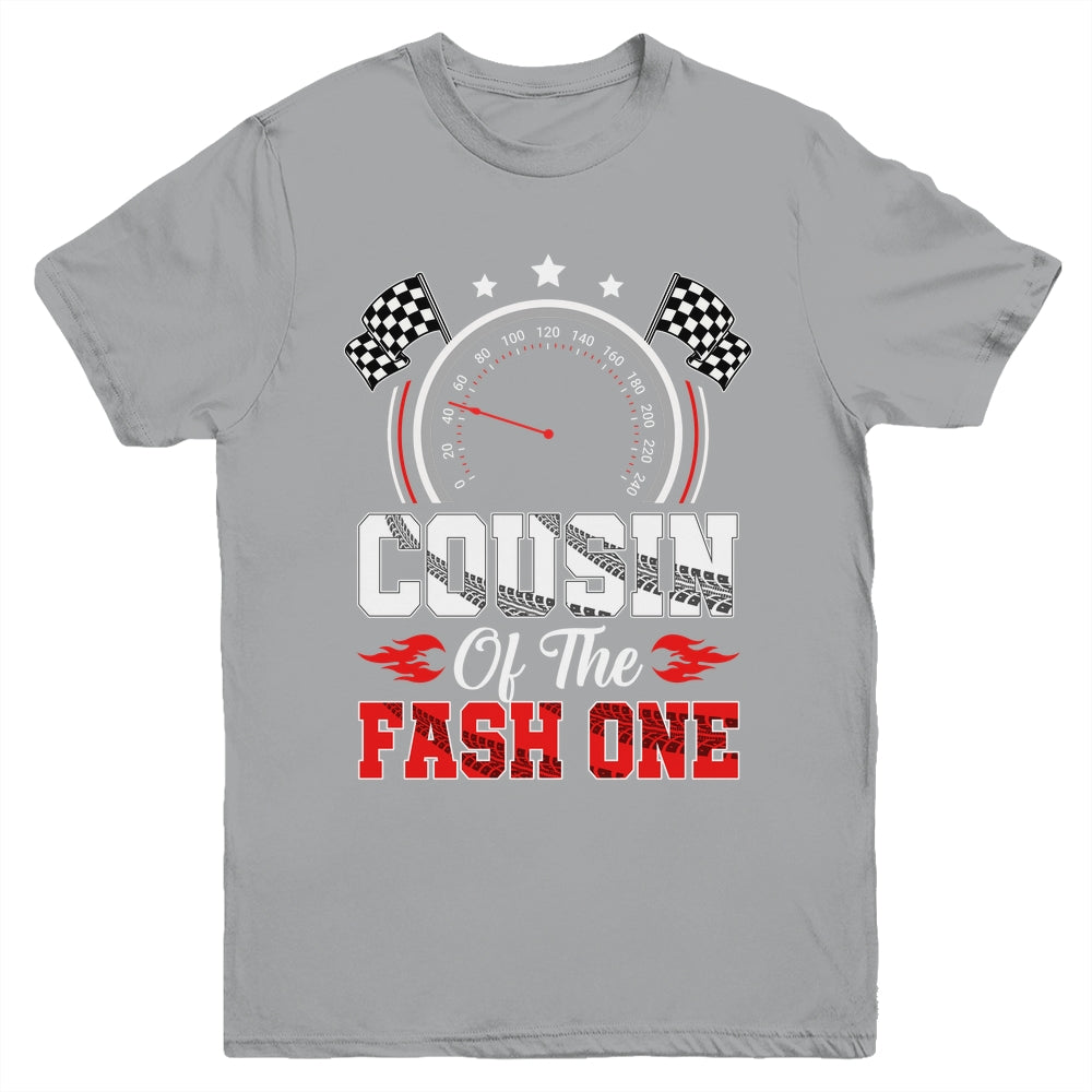 Cousin Of The Fast One 1st Birthday Racing Car Family Youth Shirt | siriusteestore