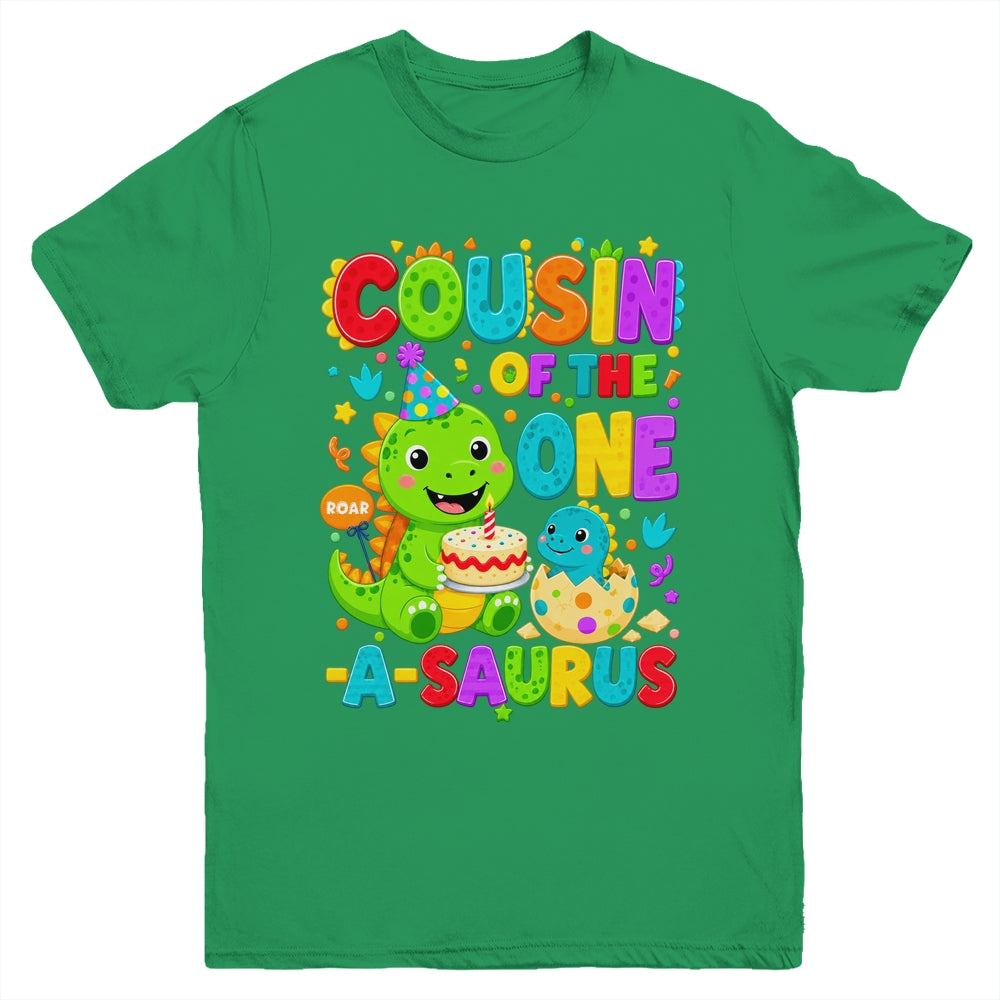 Cousin Of The One-A-Saurus 1St Birthday Boy T-Rex Dinosaur Youth Shirt | siriusteestore