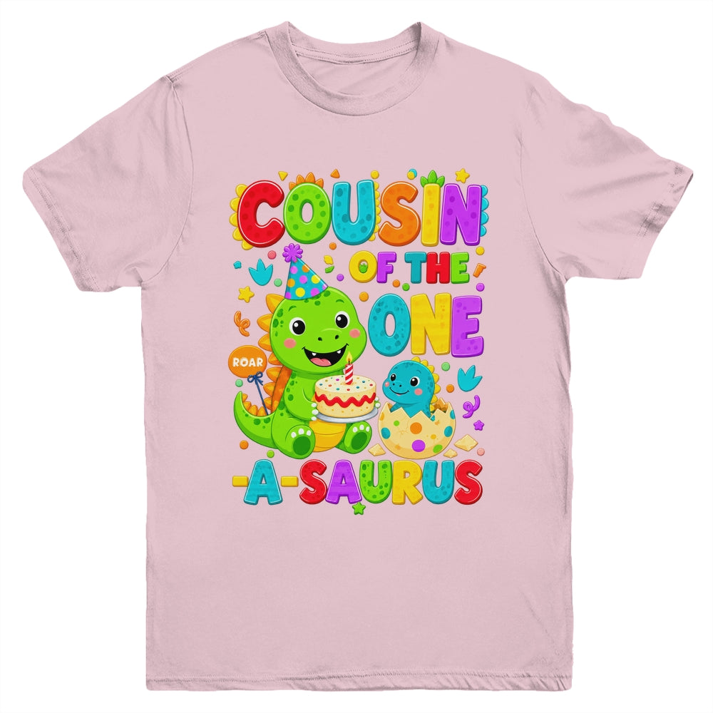Cousin Of The One-A-Saurus 1St Birthday Boy T-Rex Dinosaur Youth Shirt | siriusteestore
