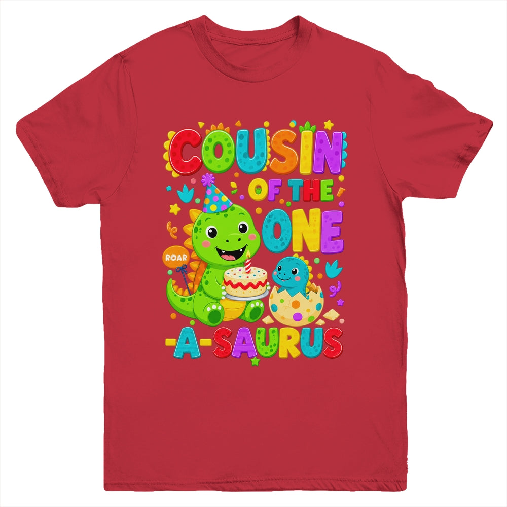 Cousin Of The One-A-Saurus 1St Birthday Boy T-Rex Dinosaur Youth Shirt | siriusteestore
