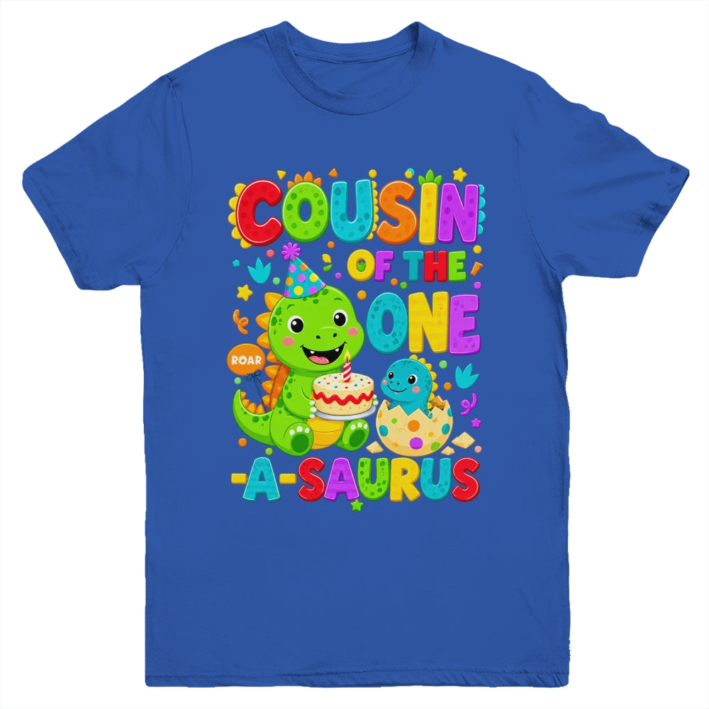Cousin Of The One-A-Saurus 1St Birthday Boy T-Rex Dinosaur Youth Shirt | siriusteestore