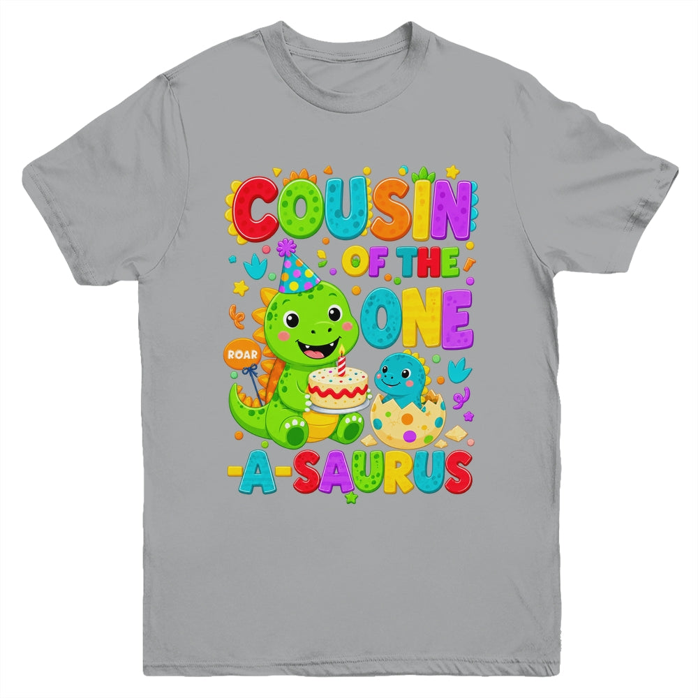 Cousin Of The One-A-Saurus 1St Birthday Boy T-Rex Dinosaur Youth Shirt | siriusteestore