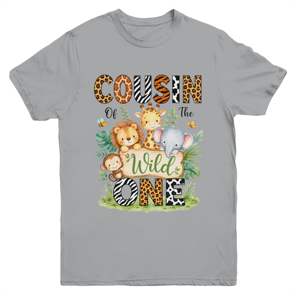 Cousin Of The Wild One First Birthday Boy Jungle Safari Youth Shirt | siriusteestore