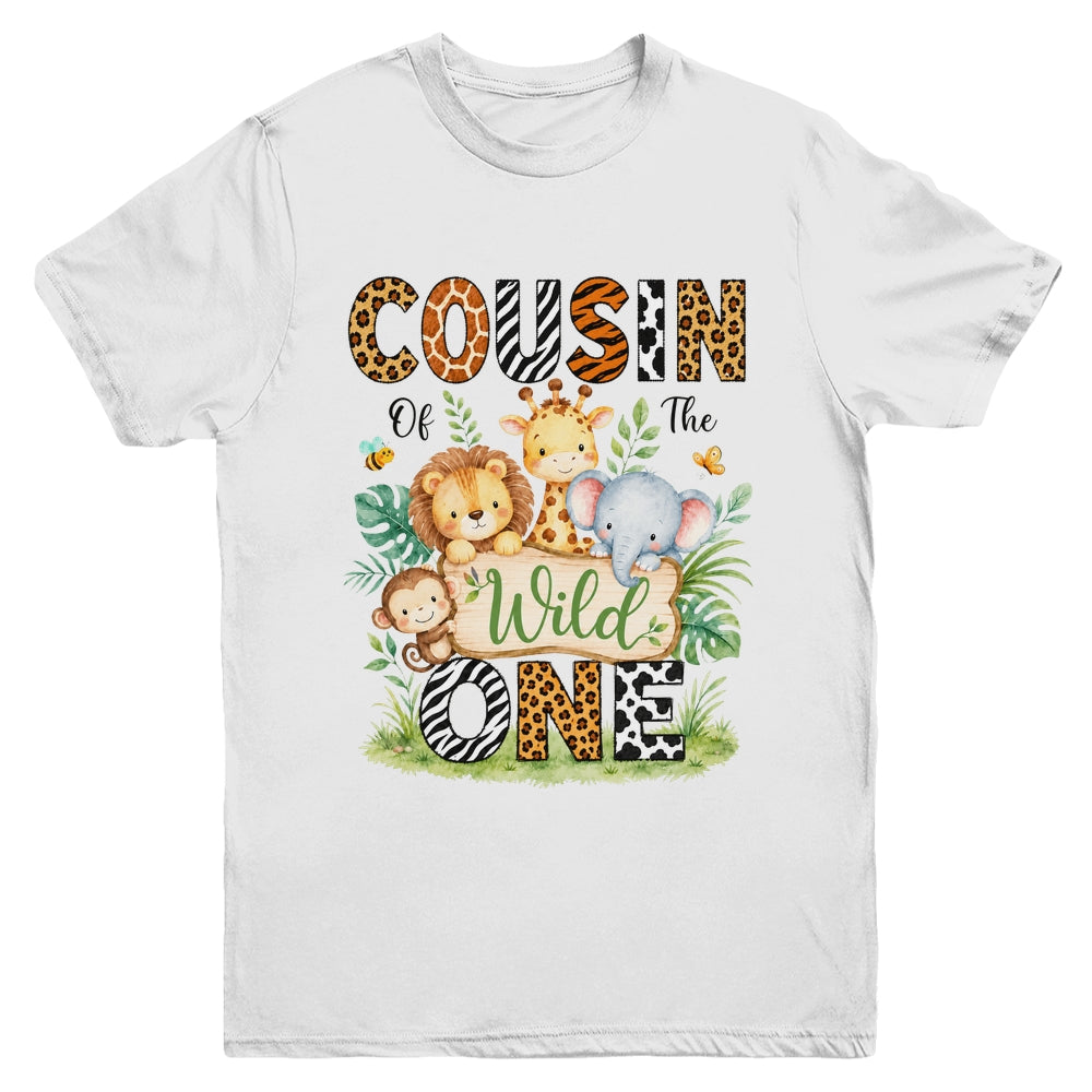 Cousin Of The Wild One First Birthday Boy Jungle Safari Youth Shirt | siriusteestore