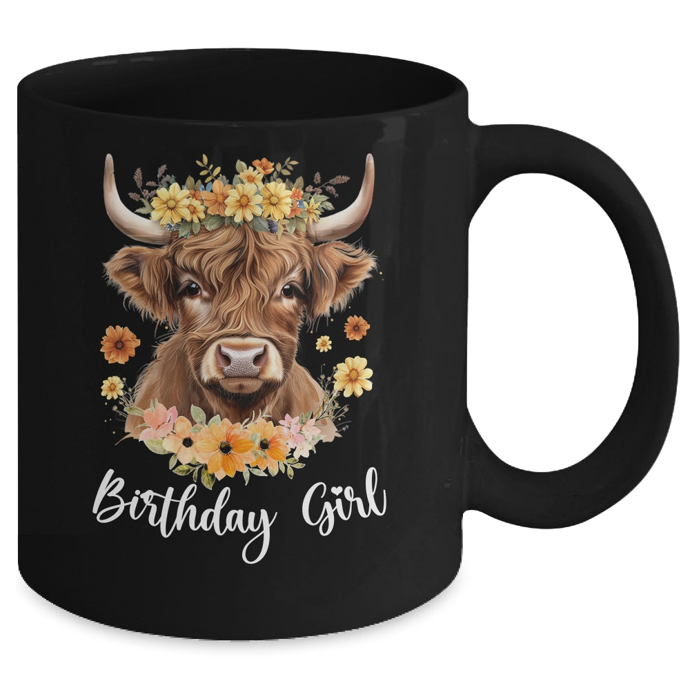 Cow Birthday Girl Design Cute Cow Lover Bday Family Matching Mug | siriusteestore