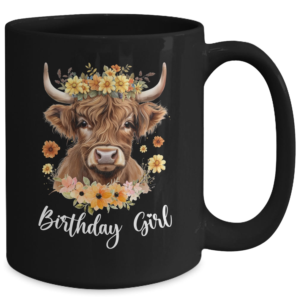 Cow Birthday Girl Design Cute Cow Lover Bday Family Matching Mug | siriusteestore