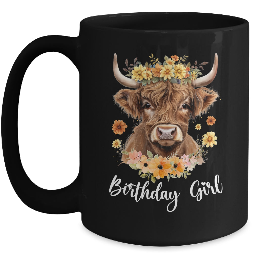 Cow Birthday Girl Design Cute Cow Lover Bday Family Matching Mug | siriusteestore