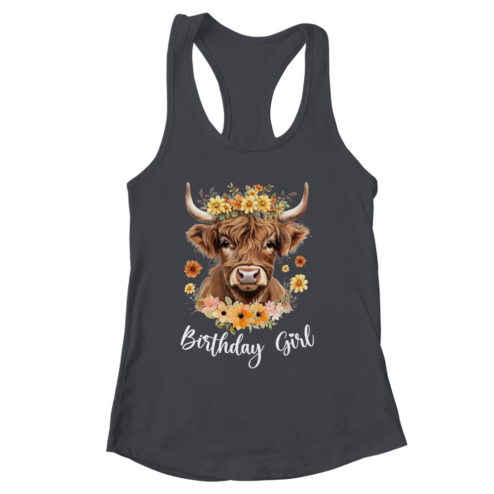 Cow Birthday Girl Design Cute Cow Lover Bday Family Matching Shirt & Tank Top | siriusteestore
