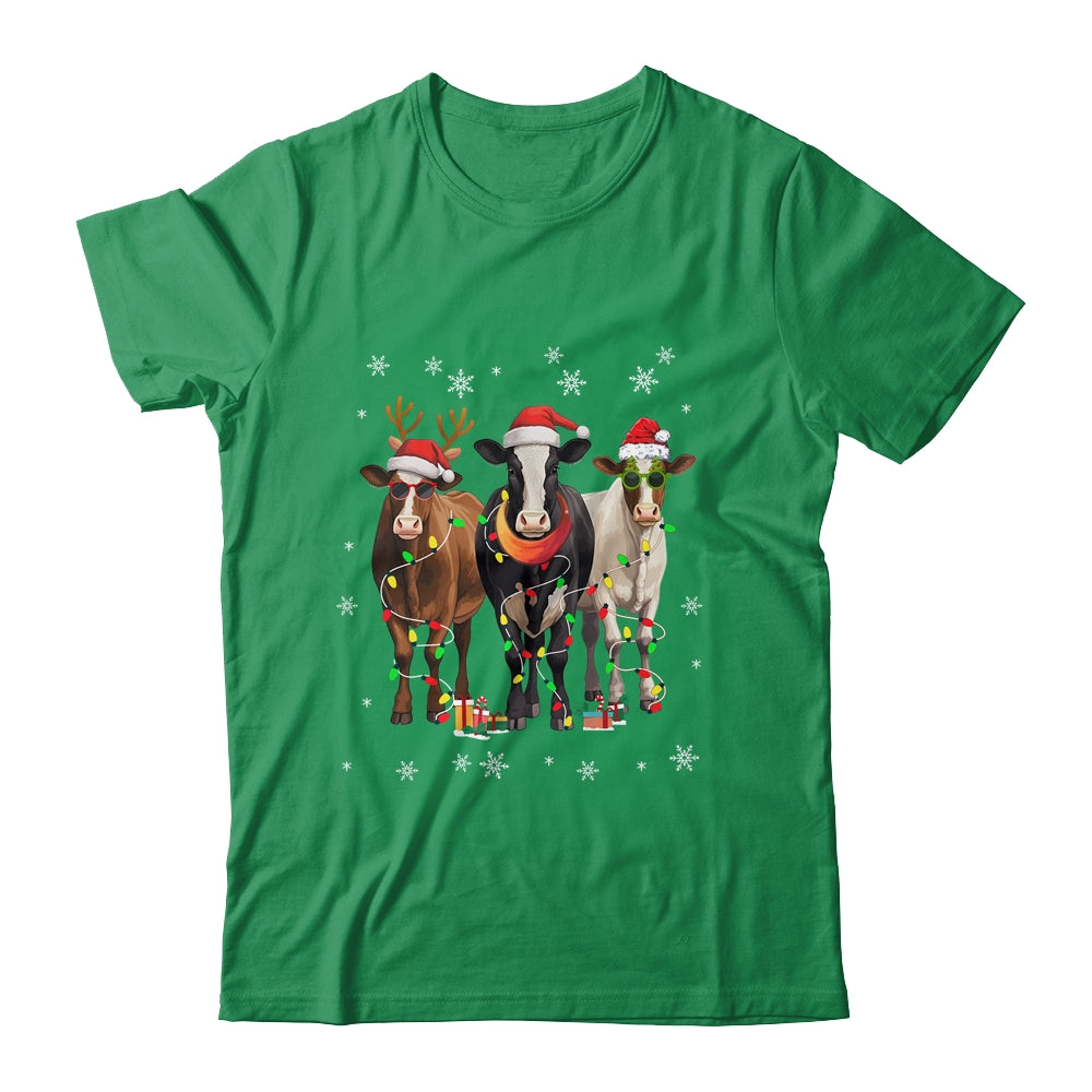Cow Merry Christmas Funny Cow Lover For Xmas Women Men Shirt & Sweatshirt | siriusteestore