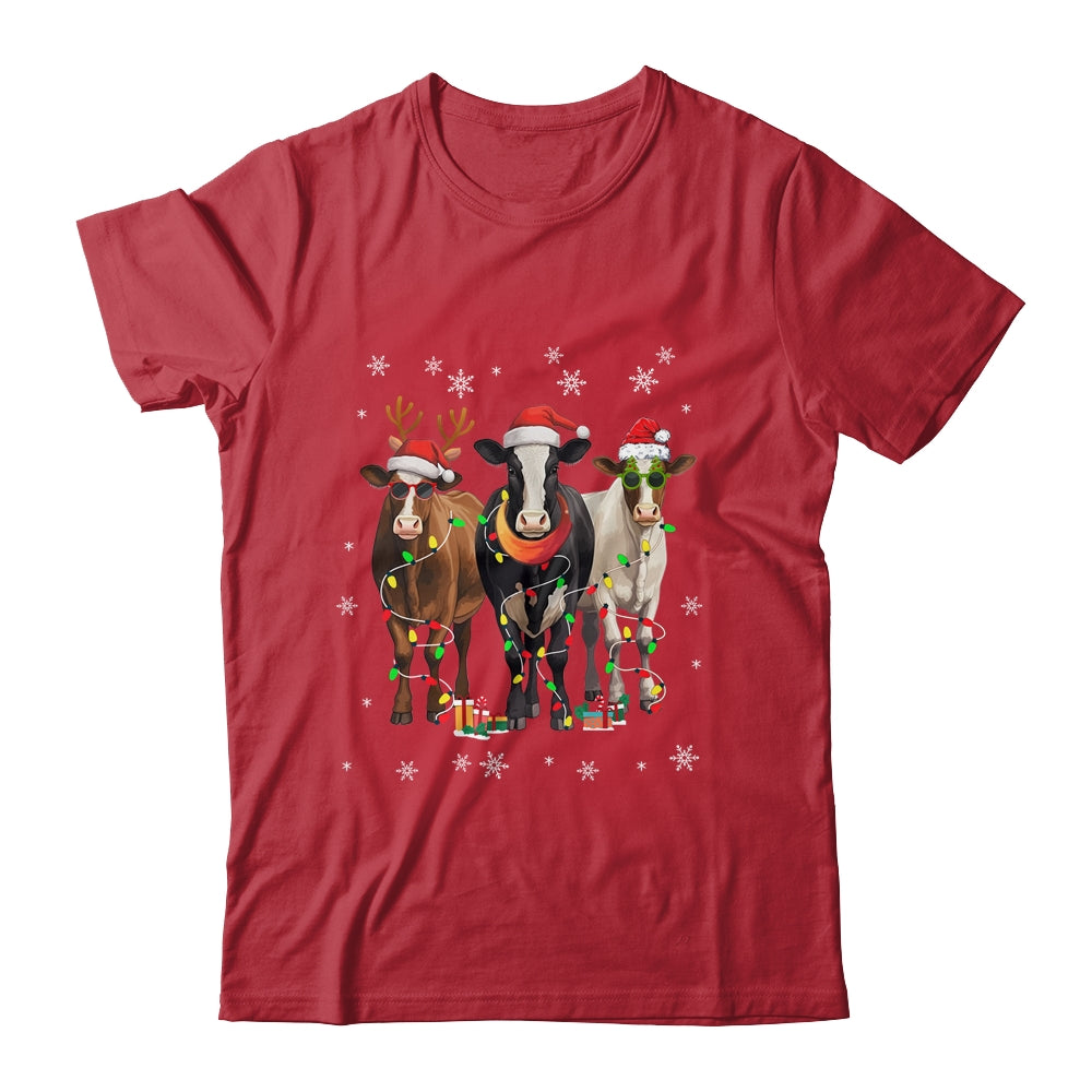 Cow Merry Christmas Funny Cow Lover For Xmas Women Men Shirt & Sweatshirt | siriusteestore