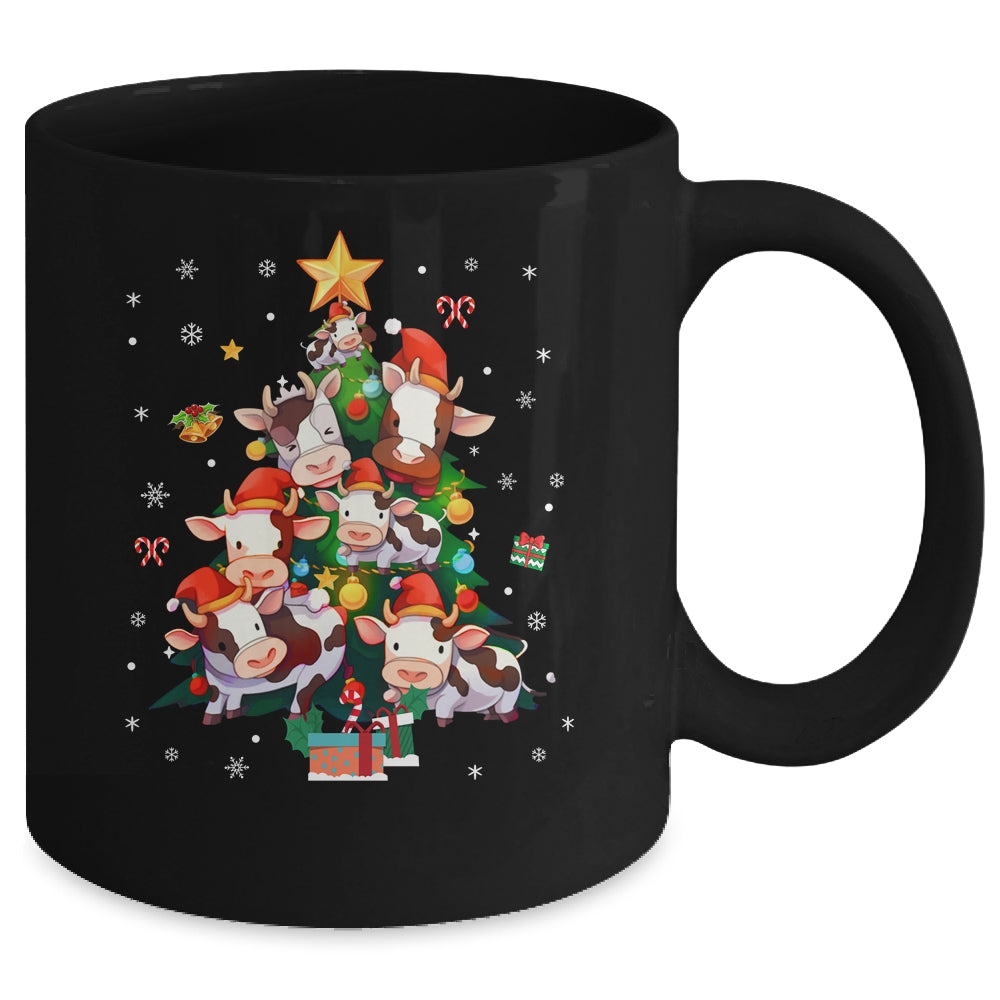 Cow Merry Christmas Tree Farmer Cow Xmas Lover For Women Men Mug | siriusteestore