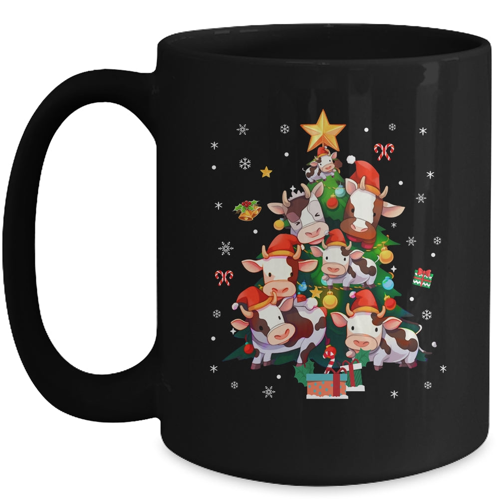 Cow Merry Christmas Tree Farmer Cow Xmas Lover For Women Men Mug | siriusteestore