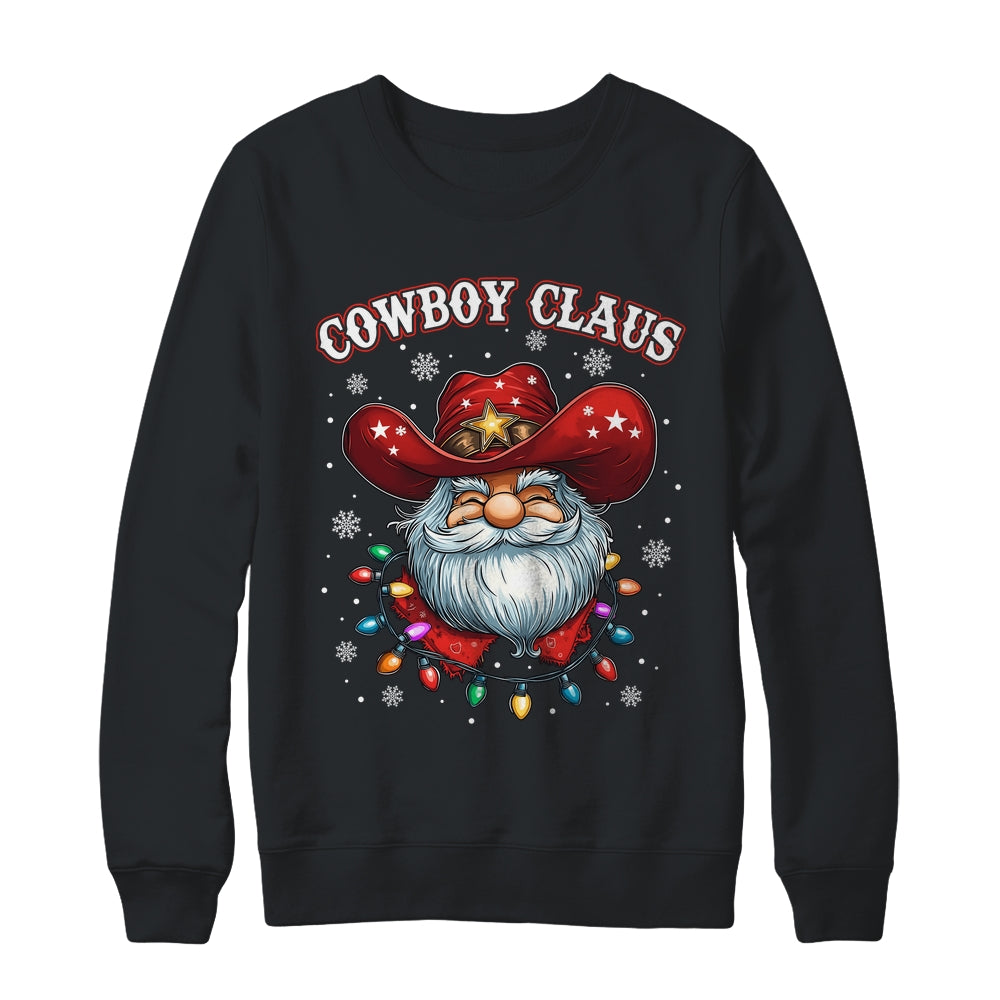 Cowboy Claus Cowboy Santa Hat Xmas Christmas Western Style Shirt & Sweatshirt | siriusteestore