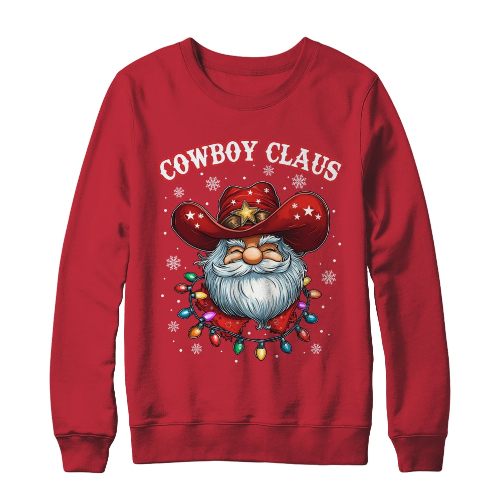 Cowboy Claus Cowboy Santa Hat Xmas Christmas Western Style Shirt & Sweatshirt | siriusteestore