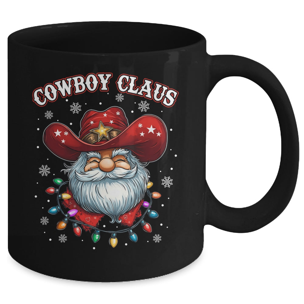 Cowboy Claus Cowboy Santa Hat Xmas Christmas Western Style Mug | siriusteestore