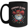 Cowboy Claus Cowboy Santa Hat Xmas Christmas Western Style Mug | siriusteestore