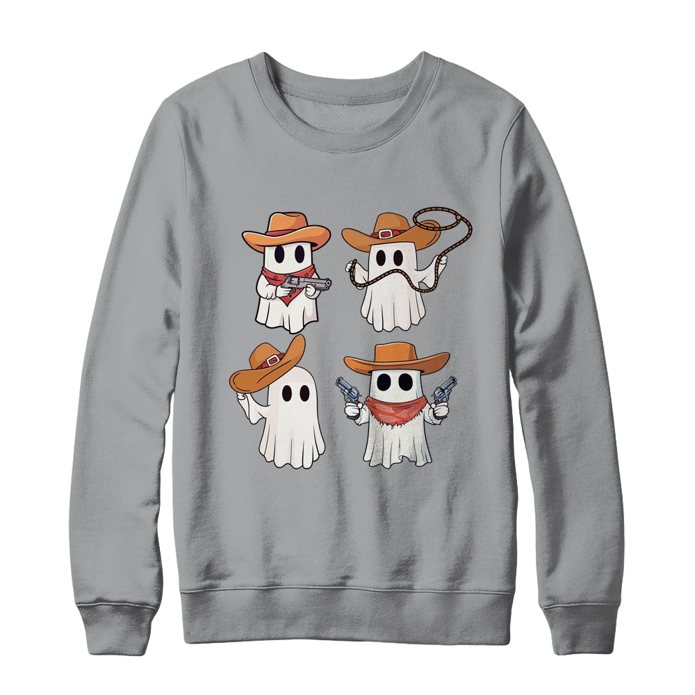 Cowboy Ghosts Halloween Ghost Boo Western Cute Spooky Season Shirt & Sweatshirt | siriusteestore