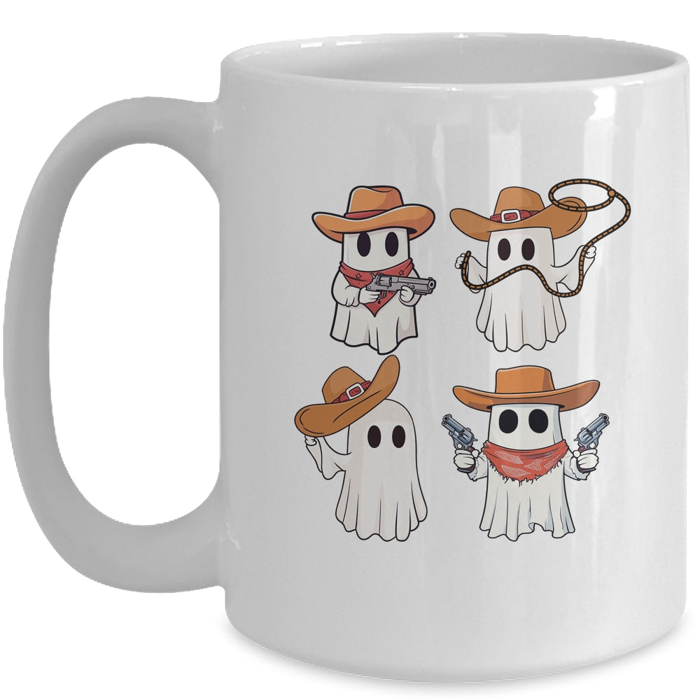 Cowboy Ghosts Halloween Ghost Boo Western Cute Spooky Season Mug | siriusteestore