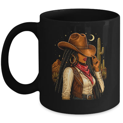 Cowgirl Afro Western Country Rodeo Melanin African American Mug | siriusteestore
