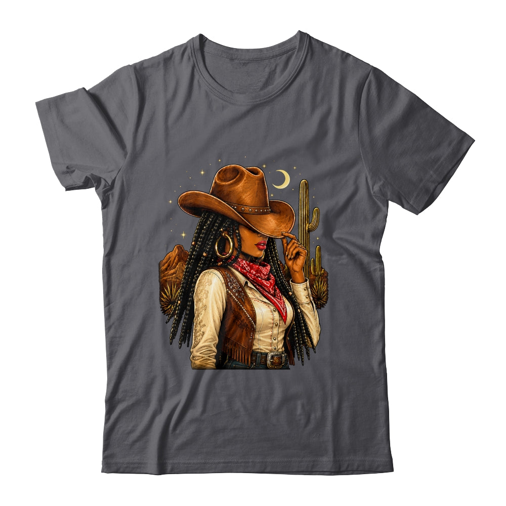 Cowgirl Afro Western Country Rodeo Melanin African American Shirt & Tank Top | siriusteestore