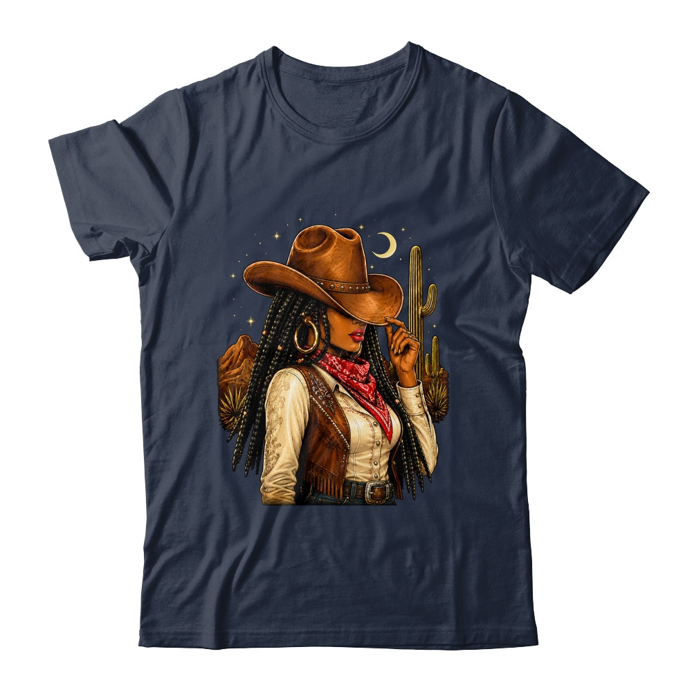 Cowgirl Afro Western Country Rodeo Melanin African American Shirt & Tank Top | siriusteestore