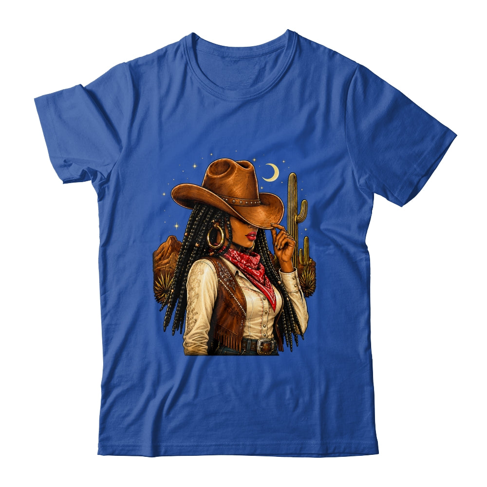 Cowgirl Afro Western Country Rodeo Melanin African American Shirt & Tank Top | siriusteestore