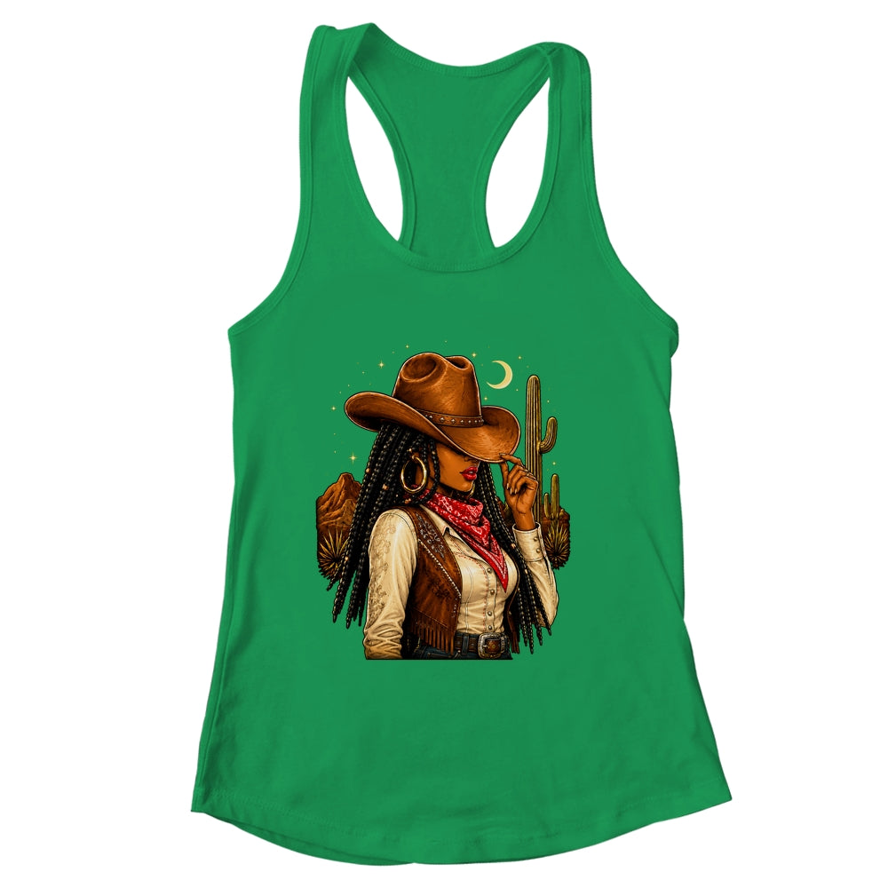 Cowgirl Afro Western Country Rodeo Melanin African American Shirt & Tank Top | siriusteestore