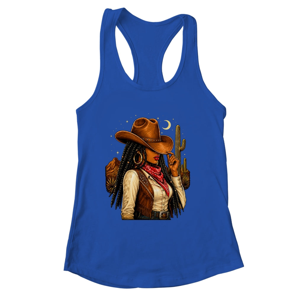 Cowgirl Afro Western Country Rodeo Melanin African American Shirt & Tank Top | siriusteestore