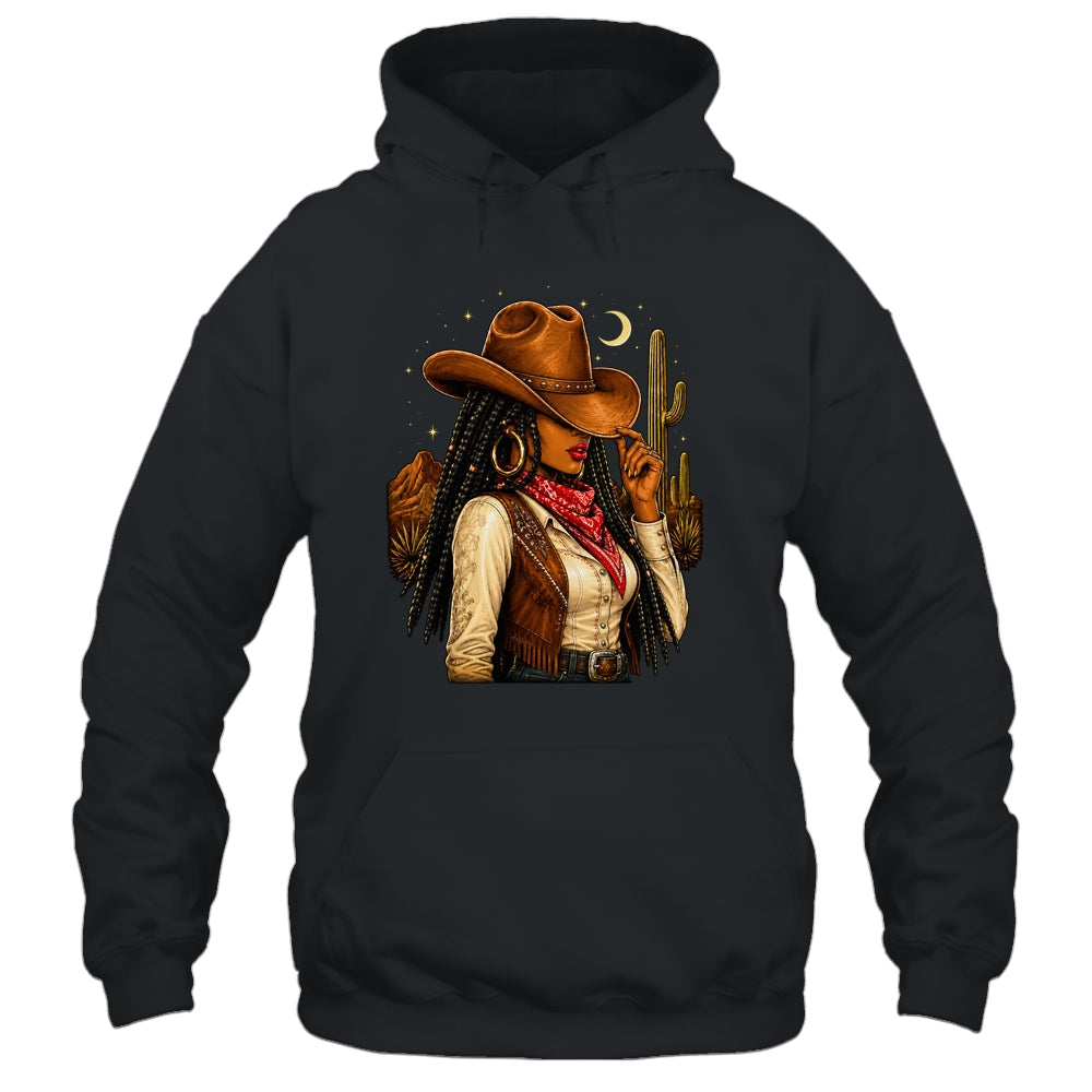 Cowgirl Afro Western Country Rodeo Melanin African American Shirt & Tank Top | siriusteestore