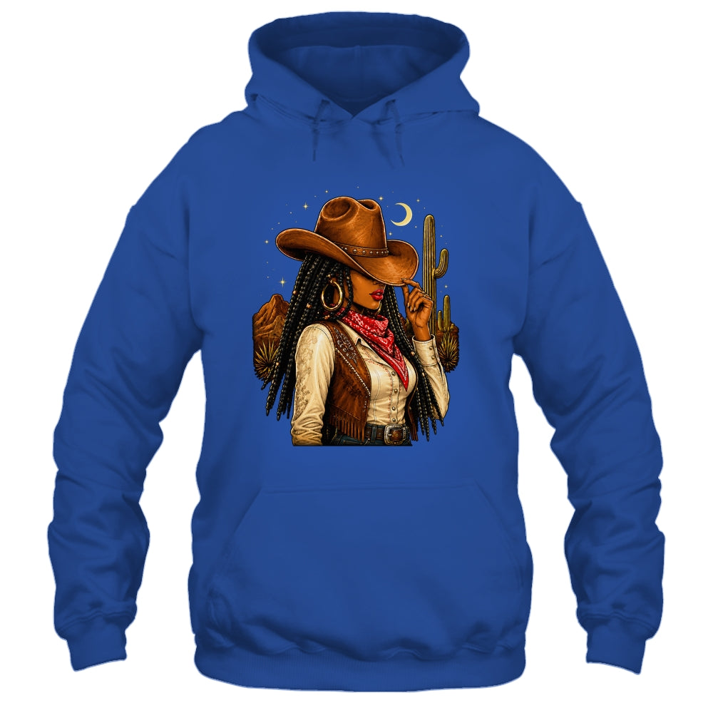 Cowgirl Afro Western Country Rodeo Melanin African American Shirt & Tank Top | siriusteestore