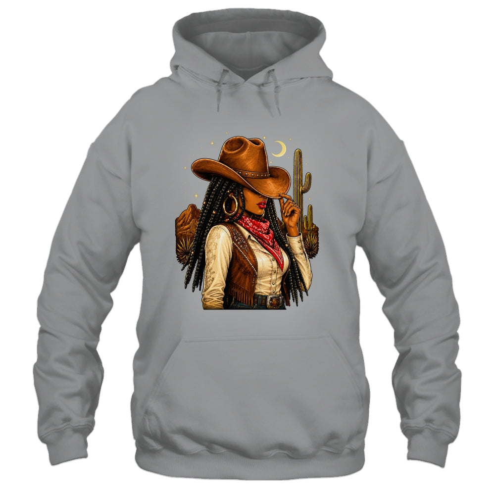 Cowgirl Afro Western Country Rodeo Melanin African American Shirt & Tank Top | siriusteestore