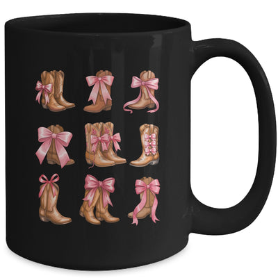 Cowgirl Boots Coquette Aesthetic And Pink Bows Women Girls Mug | siriusteestore