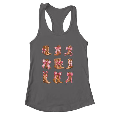 Cowgirl Boots Coquette Aesthetic And Pink Bows Women Girls Shirt & Tank Top | siriusteestore