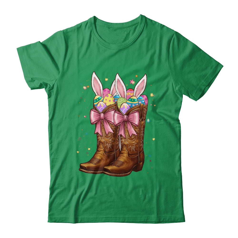 Cowgirl Boots Easter Western Happy Coquette Easter Bunny Shirt & Sweatshirt | siriusteestore
