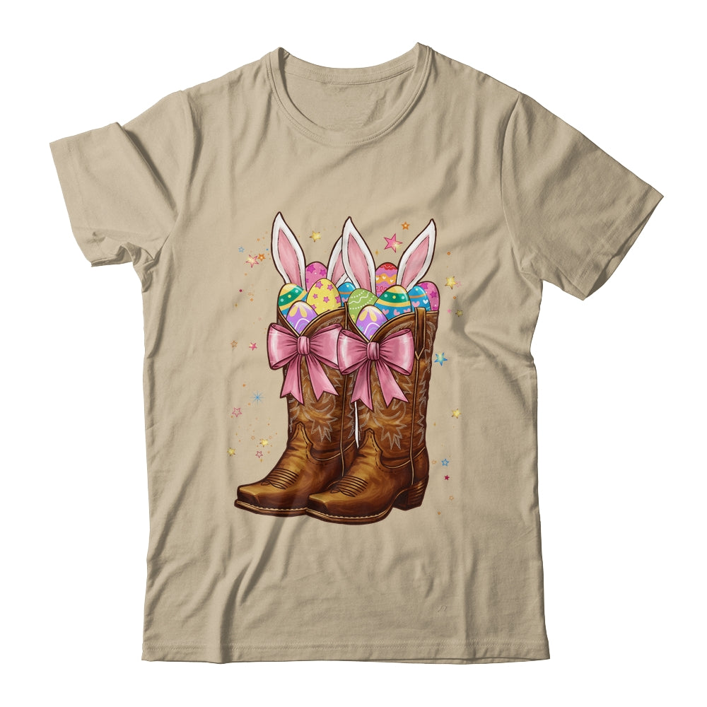 Cowgirl Boots Easter Western Happy Coquette Easter Bunny Shirt & Sweatshirt | siriusteestore