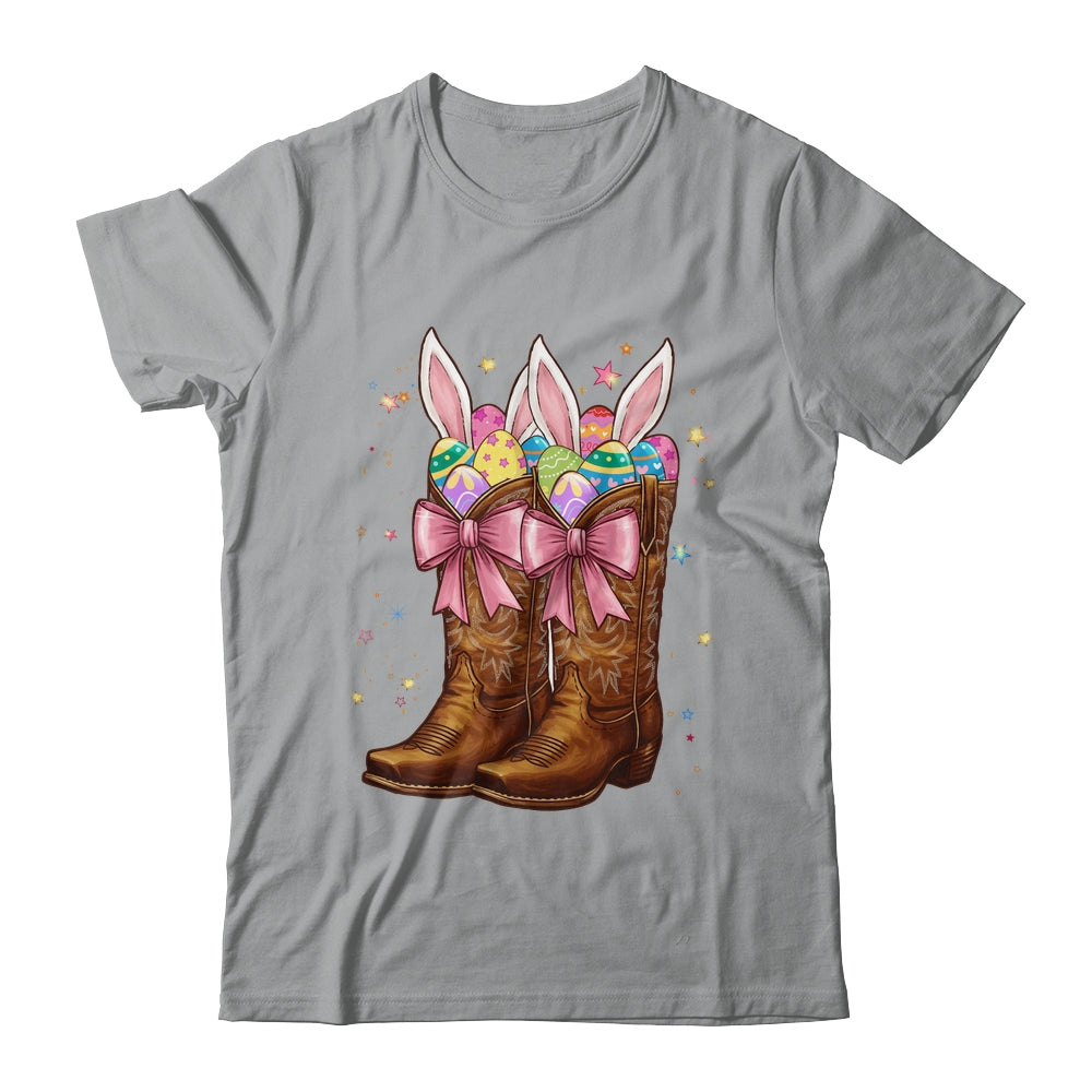 Cowgirl Boots Easter Western Happy Coquette Easter Bunny Shirt & Sweatshirt | siriusteestore