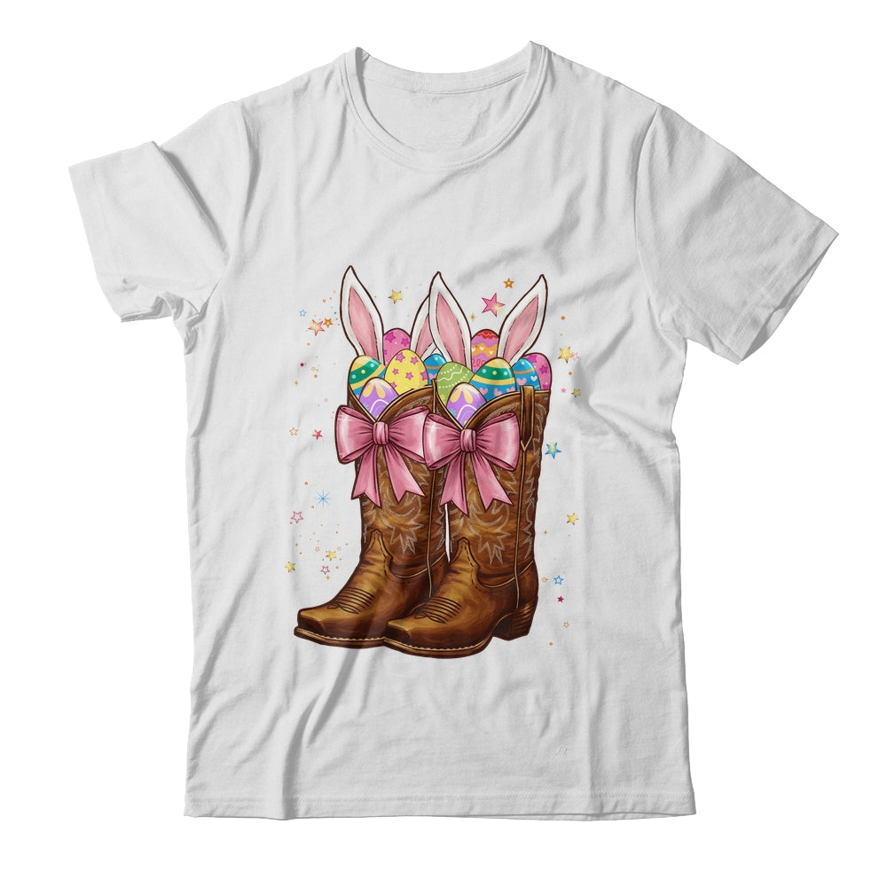 Cowgirl Boots Easter Western Happy Coquette Easter Bunny Shirt & Sweatshirt | siriusteestore