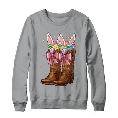 Cowgirl Boots Easter Western Happy Coquette Easter Bunny Shirt & Sweatshirt | siriusteestore