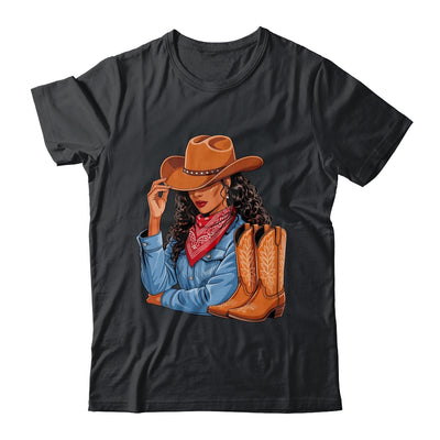 Cowgirl Western Boots Afro Western Melanin Black African Shirt & Tank Top | siriusteestore