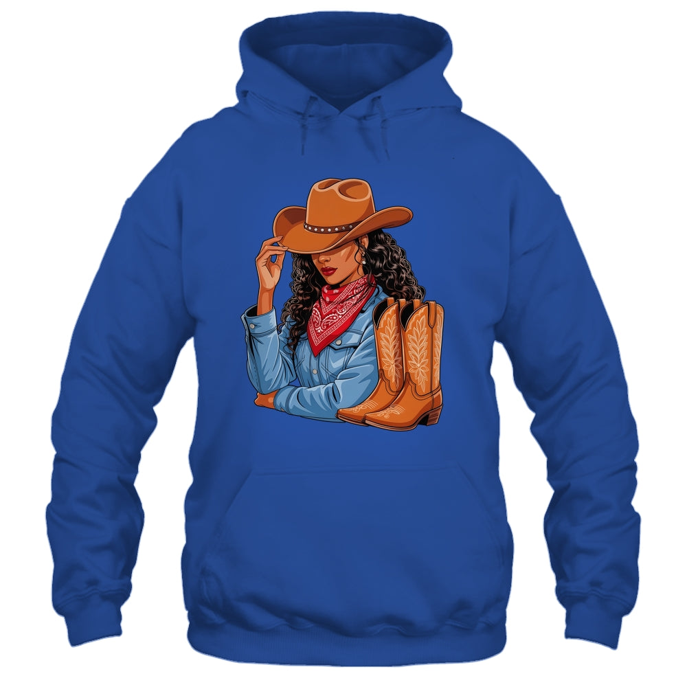 Cowgirl Western Boots Afro Western Melanin Black African Shirt & Tank Top | siriusteestore