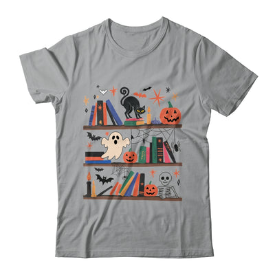 Cozy Halloween Bookshelf Read Book Ghost Pumpkin Fall Autumn Shirt & Sweatshirt | siriusteestore