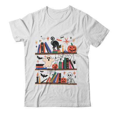 Cozy Halloween Bookshelf Read Book Ghost Pumpkin Fall Autumn Shirt & Sweatshirt | siriusteestore